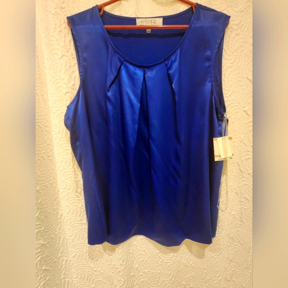 Royal Blue Kasper dress blouse